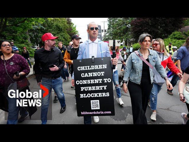 Tensions flare in Ottawa over anti-trans protests