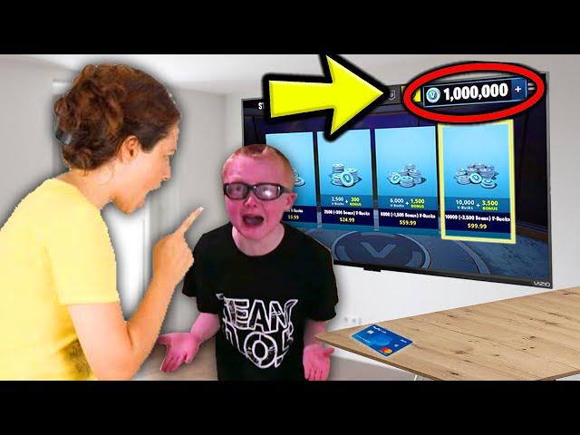 Kid STEALS MOMS Credit Card To Buy V-Bucks! (fortnite)