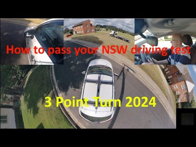 066 How To Pass NSW Driving Test 3 Point Turn Manoeuvre 2024 refresh