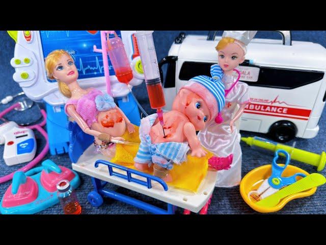 14 Minutes Satisfying with Unboxing Doctor Sister Playset，Car Accident Rescue ASMR | Review Toys