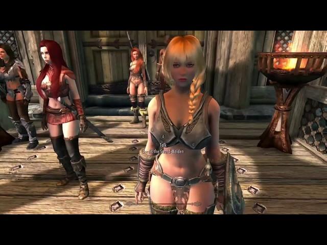 Skyrim mod showcase:Bijin warmaidens,npcs, and wives and Spartans thicc armor mod