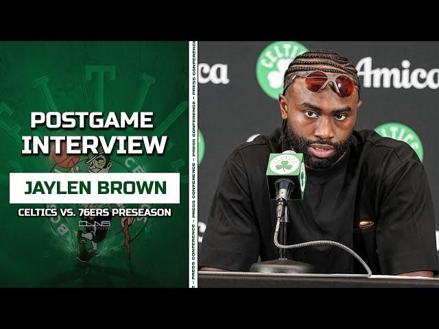 Jaylen Brown Still Feels DISRESPECTED Not Making All-Defense | Celtics vs. 76ers Preseason