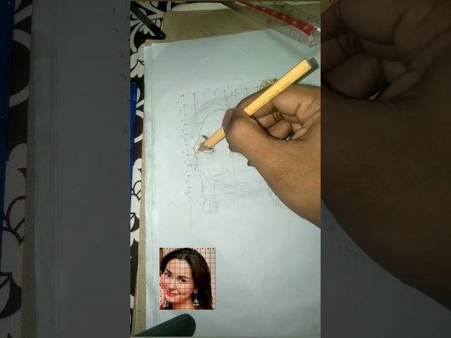 hania amir color pencil drawing #short#shortvideo#ytshorts