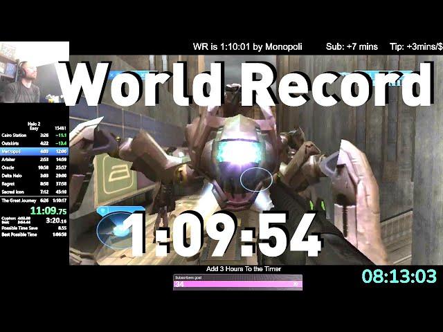 Halo 2 Easy Speedrun World Record - 1:09:54