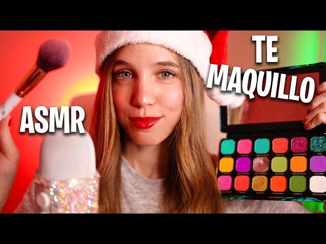 ASMR TE MAQUILLO PARA NAVIDAD  ROLEPLAY EN ESPAÑOL PARA QUE TE DUERMAS 