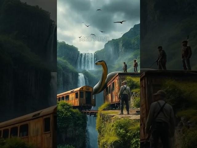 Jungle Adventure: AI-Generated Giant Snake & Abandoned Train