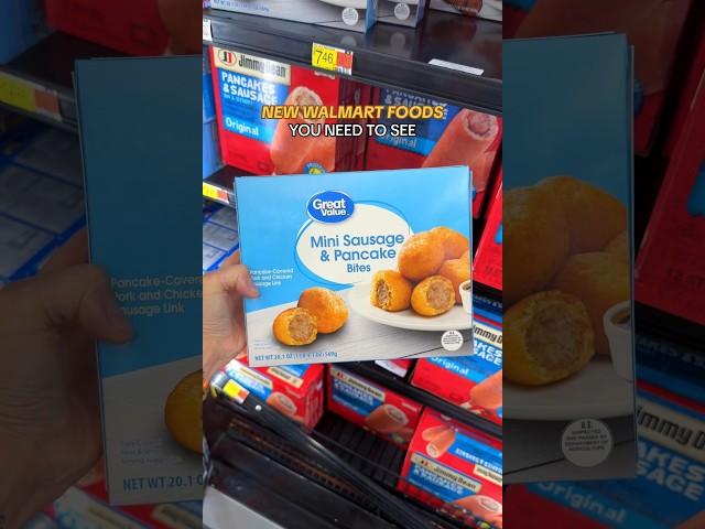 MINI SAUSAGE PANCAKE BITES + more new foods at Walmart 🩵 | Shop w/ Me #walmartfinds #newfood