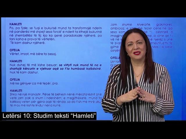 Letërsi 10 - Studim teksti: “Hamleti”.