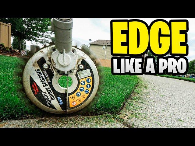 #1 EASIEST Way To Edge A Sidewalk! Edge your lawn like pro!