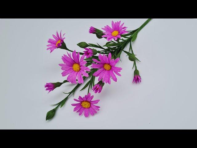 How To Make Aster Paper Flower #2 / Paper Flower / Góc nhỏ Handmade