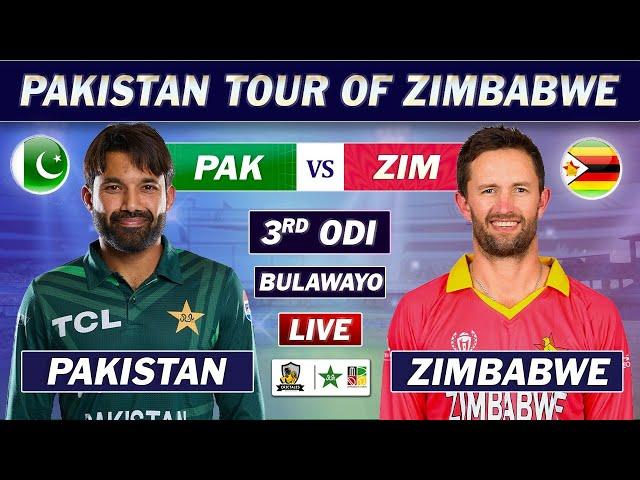 PAKISTAN vs ZIMBABWE 3rd ODI Match LIVE COMMENTARY | PAK vs ZIM ODI MATCH LIVE | PAK BAT