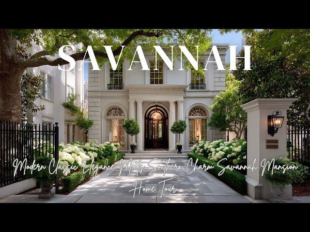 Modern Classic Elegance Meets Southern Charm: Savannah Mansion Home Tour