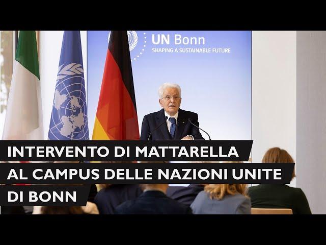 Intervento dei Presidenti Mattarella e Steinmeier al Campus delle Nazioni Unite di Bonn