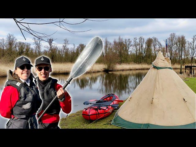 Packraft Winter Übernachtungstour EXTENDED CUT | Pomoly Ofen, Tentipi Zirkon 5CP & Anfibio Rebel Duo