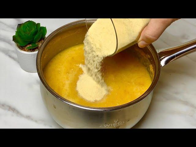 ADD SEMOLINA TO PUMPKIN! Pumpkin porridge melts in your mouth! Very tasty. Fast. Simple.