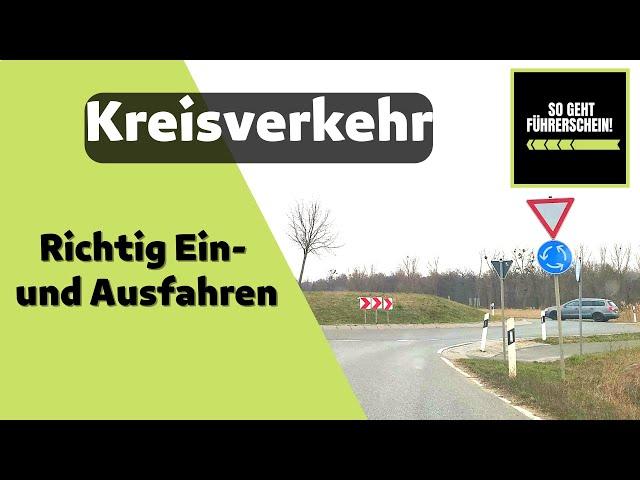 Kreisverkehr. So verhältst du dich beim Ein- und Ausfahren richtig - Führerschein