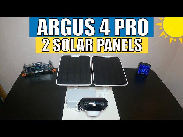 Reolink Argus 4 pro camera with 2 solar panels