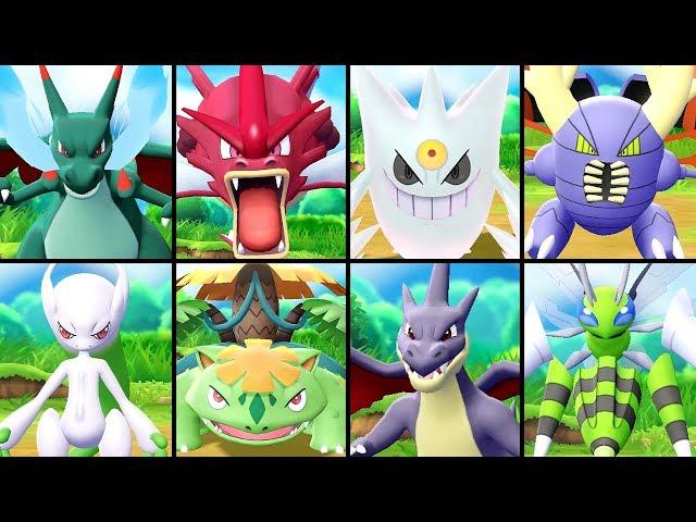 All SHINY Mega Evolutions in Pokémon Let's Go Pikachu & Eevee