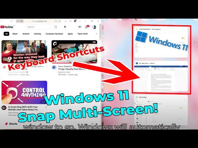 How to Snap Windows for Split Screen Multitasking in Windows 11 (Keyboard Shortcuts)