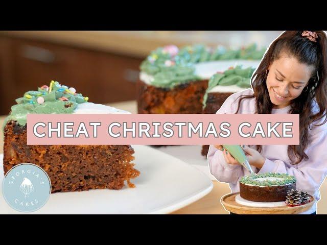 BONUS CHRISTMAS TUTORIAL; Cheat Christmas Fruit Cake! | Georgia's Cakes