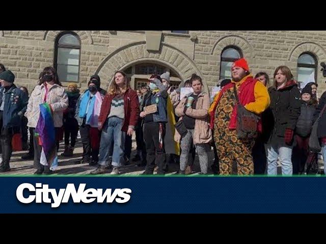 Students express anger at University of Winnipeg during demonstration