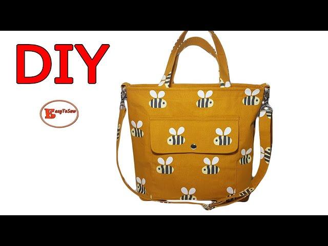 DIY CARRY AND SHOULDER TOTE BAG SEWING TUTORIAL | TOTE BAG TUTORIAL