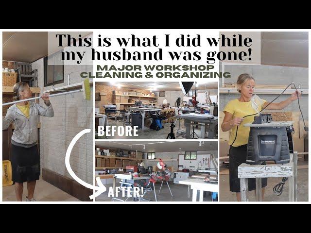 Work Shop Organization ~ Major Shop Clean Up ~ Clean with Me ~ Woodshop Cleaning and Organizing