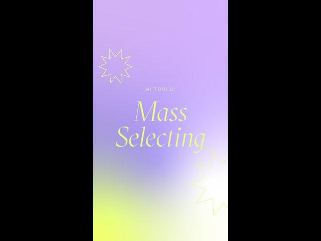 Mass Selecting in Adobe Illustrator #Shorts