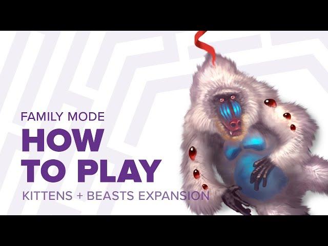 How to play The Isle of Cats Family mode with the Kittens + Beasts expansion