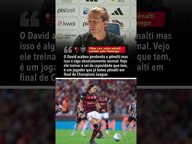 Filipe Luís falou sobre pênalti perdido por David Luiz em Flamengo x Atlético-MG #shorts