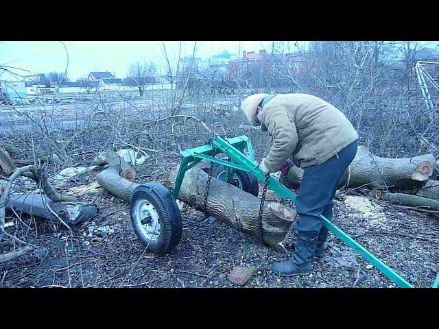 Тележка для перевозки бревен -2. DIY log arch.