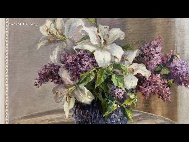 Painting by artist Tatiana Chernykh "LILIES AND LILACS" #art #flowers