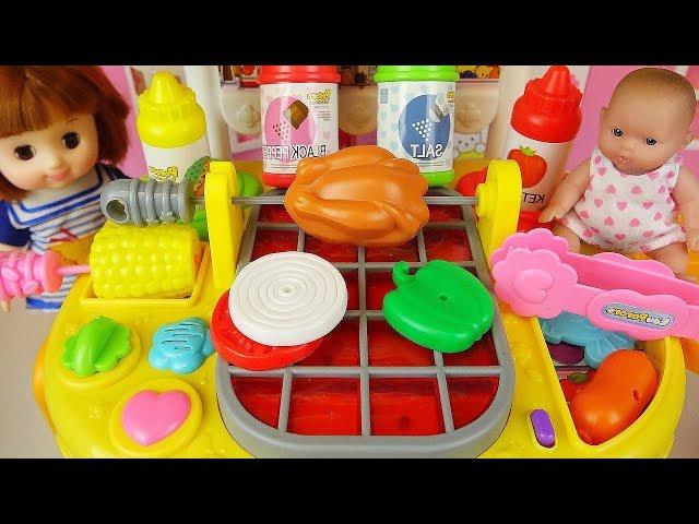 Baby doll cooking food kitchen toys Baby Doli play