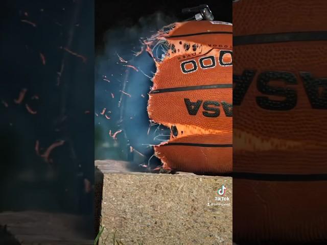 Overinflated Basketball Exploding in Super Slow Mo 38,000fps