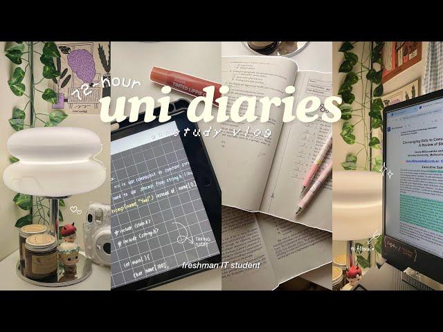 UNI DIARIES STUDY VLOG | study grind, productive uni days, finishing backlogs & programming ⭐️