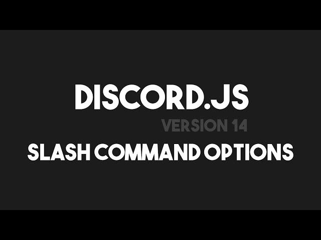 Discord.js v14 - Slash Command User, Channel, and Attachment Options