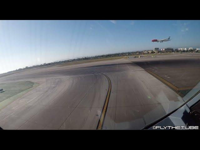 Departure RWY24L LAX Airport A380 Cockpit side-window View. With Cockpit and ATC COM. Full Video