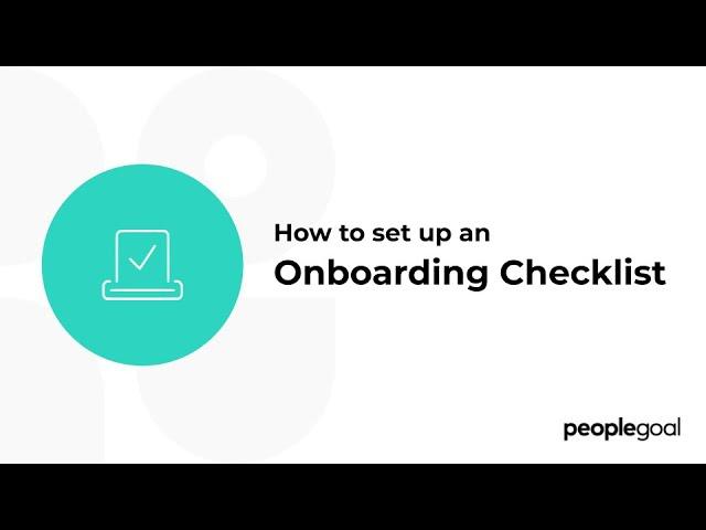 Onboarding with PeopleGoal