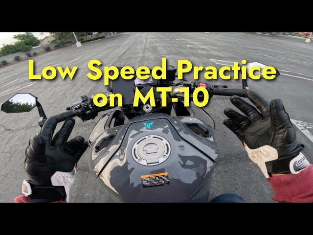 Low Speed Practice on a 1000cc Motorcycle!