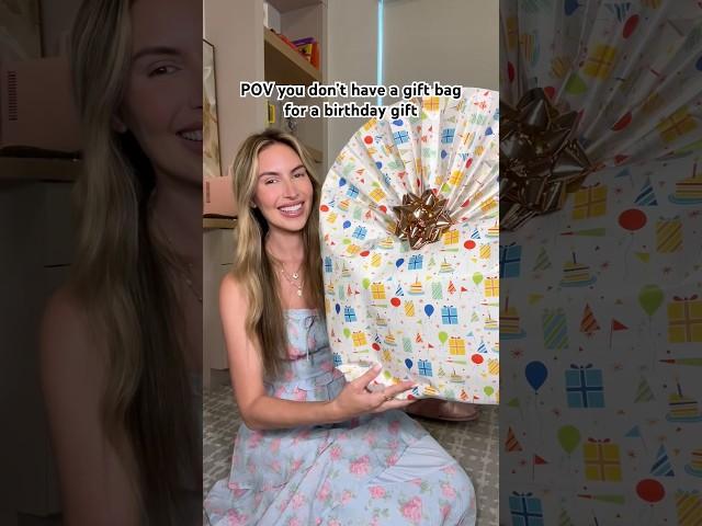 How to make a gift bag out of wrapping paper!