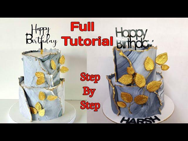 How To Make Marble Theme Cake | Marble Birthday Cake | Seller FactG