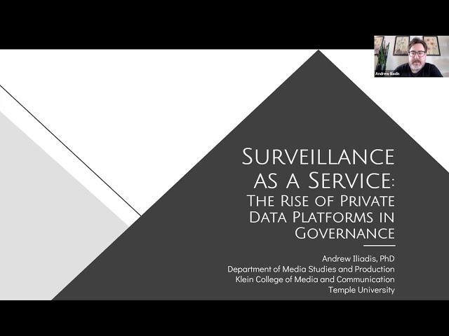 Andrew Iliadis: Surveillance as a Service.