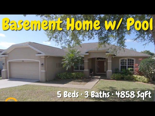 BASEMENT Home with a Pool in Clermont Florida For Sale! | 5 Beds • 3 Baths • 4858 SqFt |