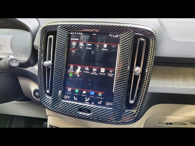 Volvo XC40 (2019-2025): Center Display Carbon Fiber Style Trim Cover.