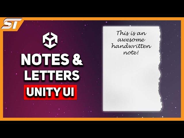 Creating Notes & Letters In Unity -- UI & Raycast Tutorial