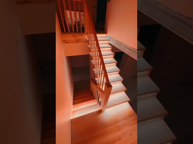 LED Stair Lights With Motion Sensors #designerlighting #interiordesign #lightinginnovation #led