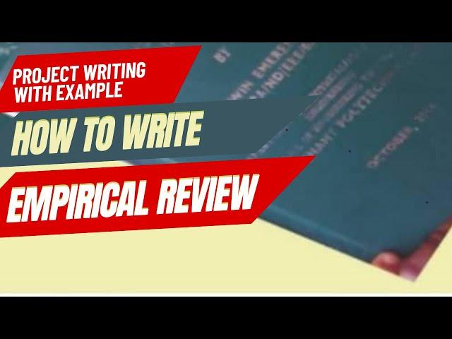 Empirical Review with example   #HowToWriteEmpiricalReview