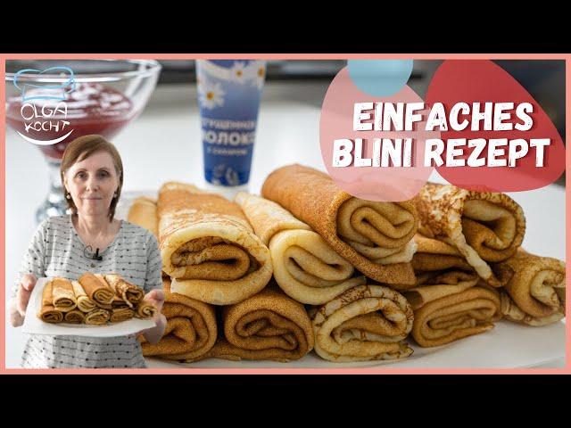 Easy blini / pancake recipe - In just 5 minutes | Olga Kocht