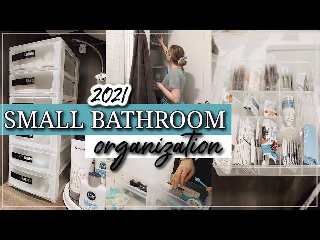 SMALL BATHROOM ORGANIZATION IDEAS 2021 / KONMARI BATHROOM ORGANIZATION / SMALL SPACE SOLUTIONS