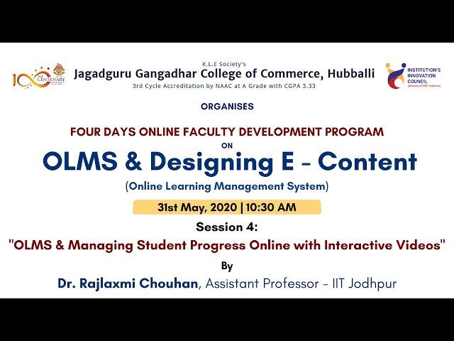 Online Classroom Experience by Dr. Rajlaxmi Chouhan | KLE JGCC HUBLI